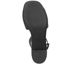 Clearance Women'S Strappy Sandals Jet Black Ladies Heeled Shoes