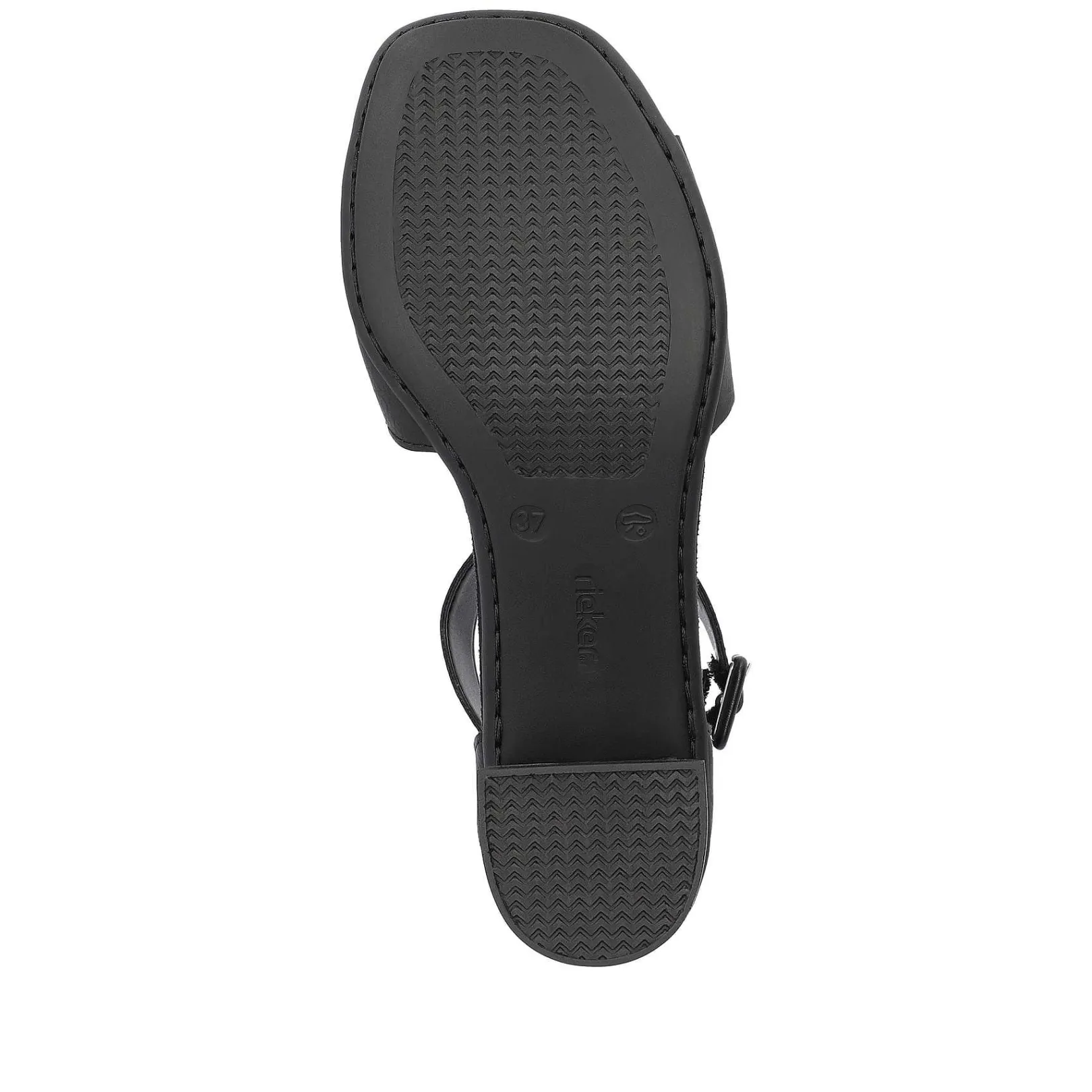 Clearance Women'S Strappy Sandals Jet Black Ladies Heeled Shoes