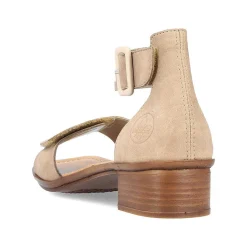 Sale Women'S Strappy Sandals Beige Ladies Heeled Shoes