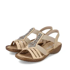 Discount Women'S Strappy Sandals Light Brown Ladies Sandals & Sandals