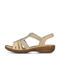 Discount Women'S Strappy Sandals Light Brown Ladies Sandals & Sandals