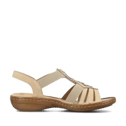 Discount Women'S Strappy Sandals Light Brown Ladies Sandals & Sandals
