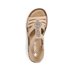 Discount Women'S Strappy Sandals Light Brown Ladies Sandals & Sandals