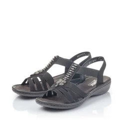 Clearance Women'S Strappy Sandals Night Black Ladies Sandals & Sandals