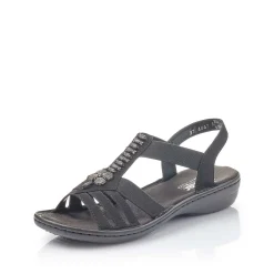 Clearance Women'S Strappy Sandals Night Black Ladies Sandals & Sandals