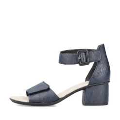 Women'S Strappy Sandals Navy Blue Ladies Heeled Shoes