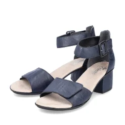 Women'S Strappy Sandals Navy Blue Ladies Heeled Shoes