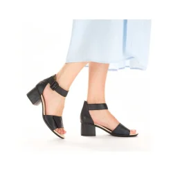 Women'S Strappy Sandals Navy Blue Ladies Heeled Shoes