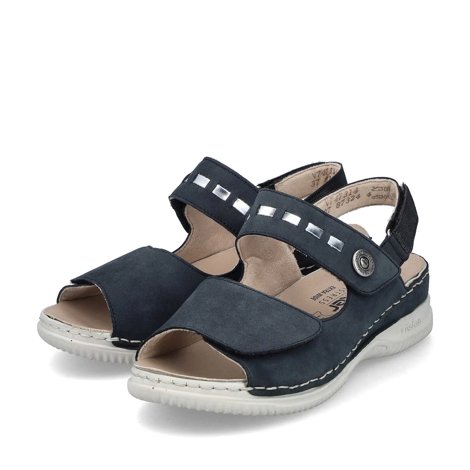 Women'S Strappy Sandals Steel Blue Ladies Sandals & Sandals
