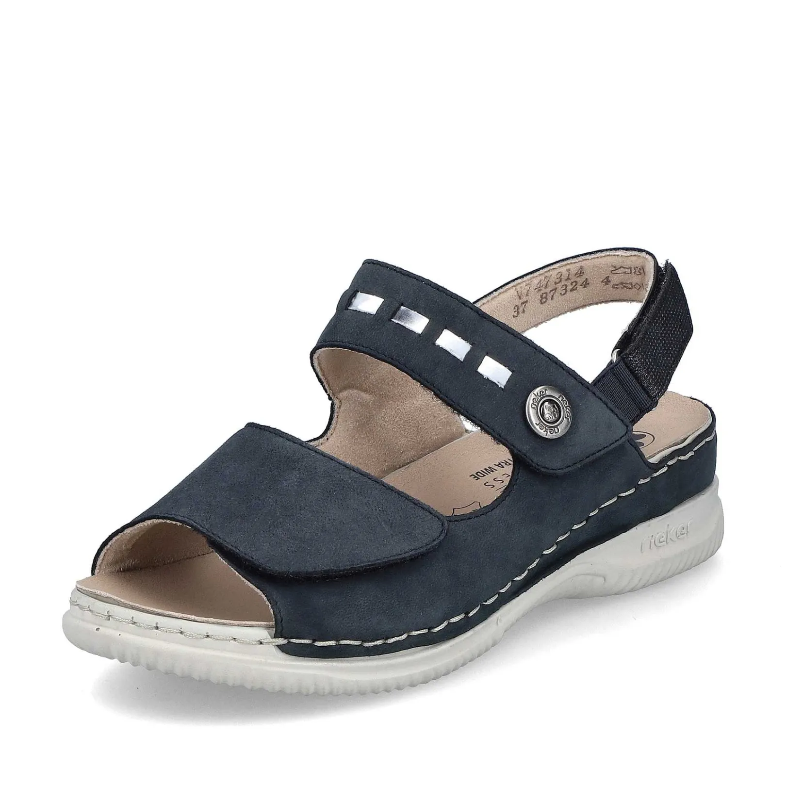 Women'S Strappy Sandals Steel Blue Ladies Sandals & Sandals