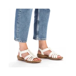 Outlet Women'S Strappy Sandals Light Beige Ladies Sandals & Sandals