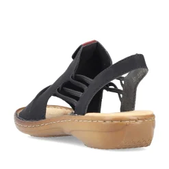 Outlet Women'S Strappy Sandals Asphalt Black Ladies Sandals & Sandals