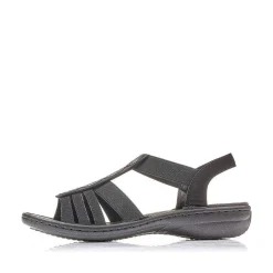 New Women'S Strappy Sandals Jet Black Ladies Sandals & Sandals