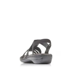 New Women'S Strappy Sandals Jet Black Ladies Sandals & Sandals