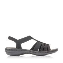 New Women'S Strappy Sandals Jet Black Ladies Sandals & Sandals