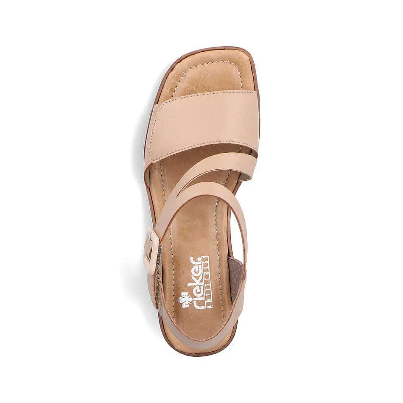 New Women'S Strappy Sandals Beige Ladies Heeled Shoes