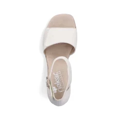 Hot Women'S Strappy Sandals Light Beige Ladies Heeled Shoes