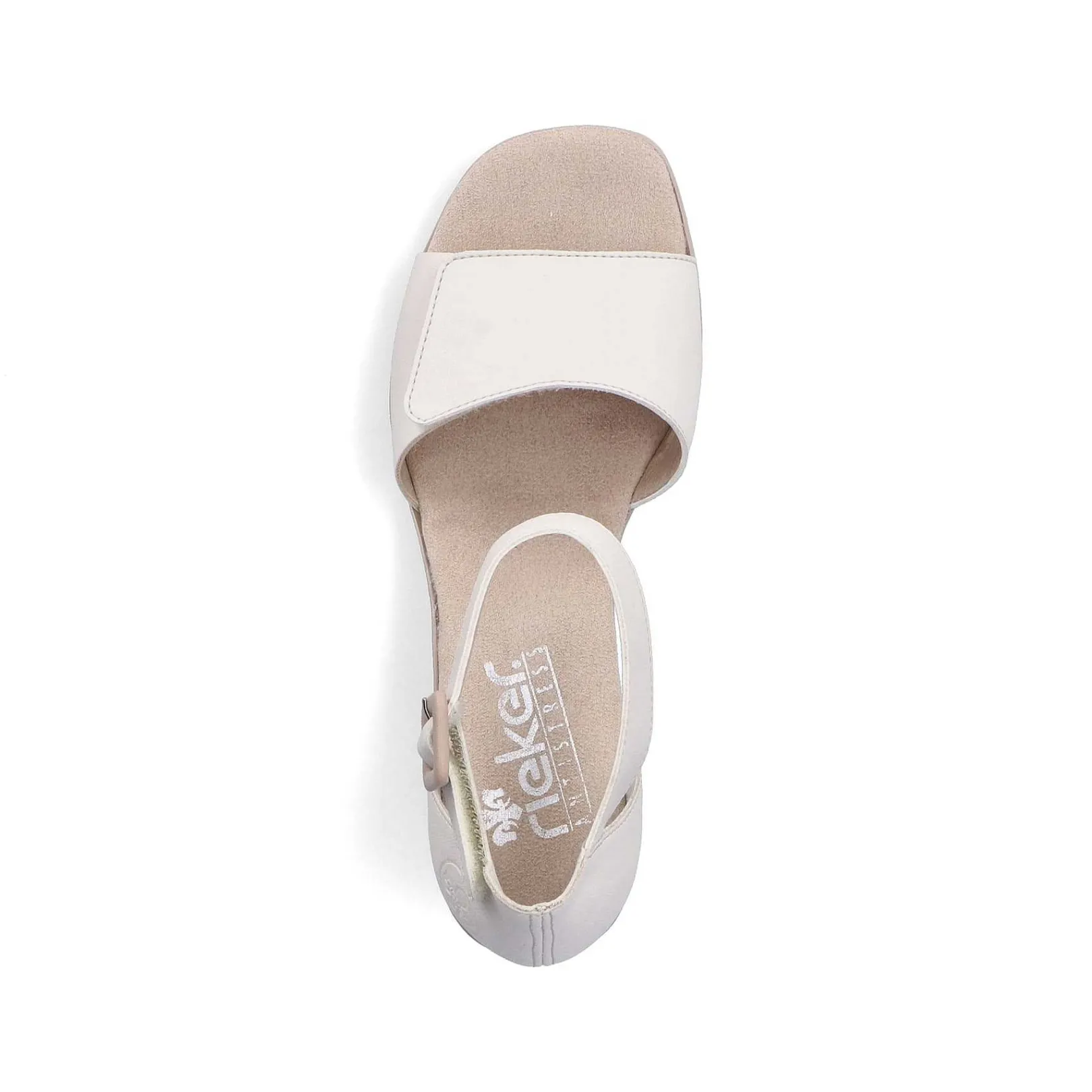 Hot Women'S Strappy Sandals Light Beige Ladies Heeled Shoes