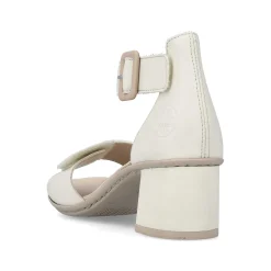Hot Women'S Strappy Sandals Light Beige Ladies Heeled Shoes