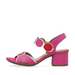 Sale Women'S Strappy Sandals Pink Ladies Heeled Shoes