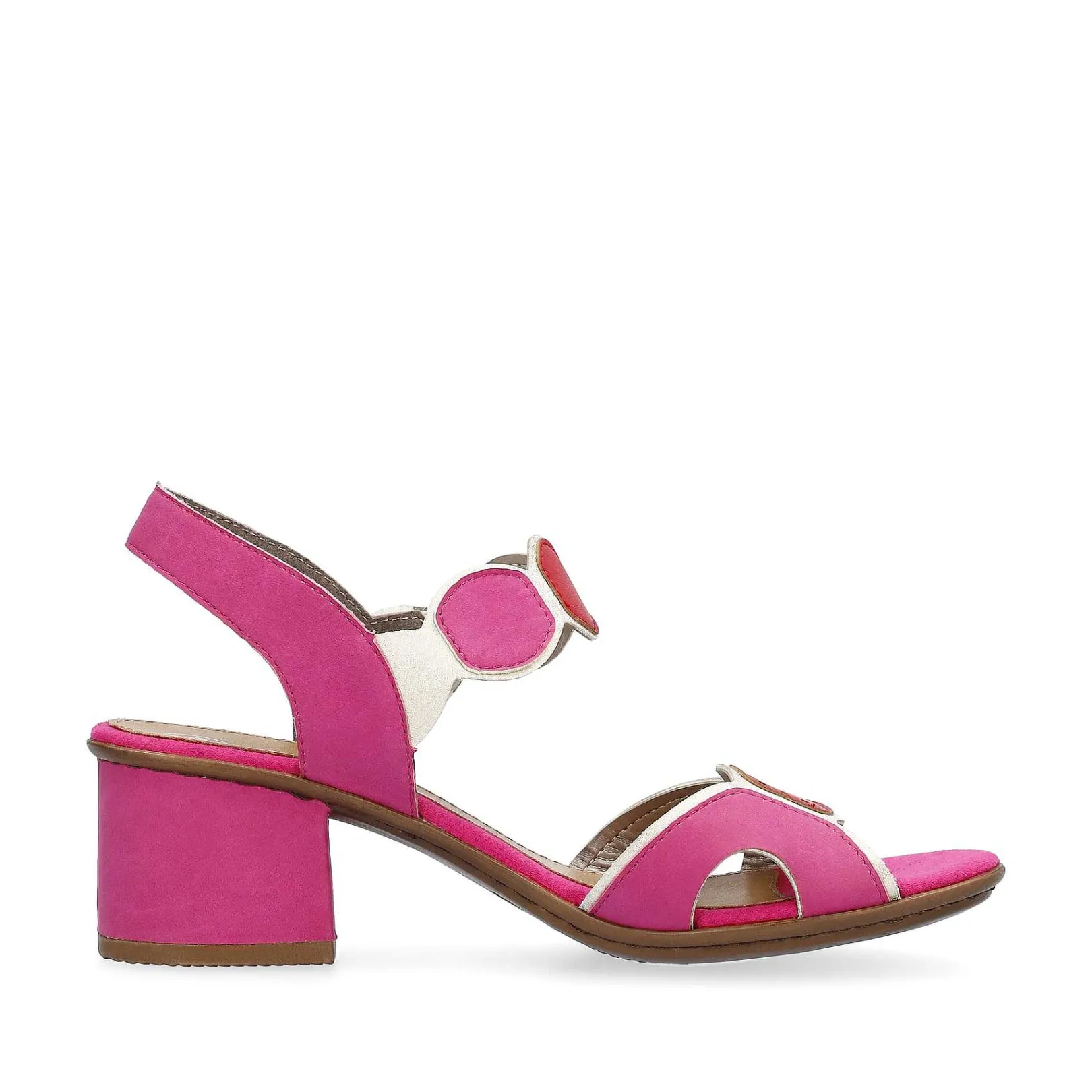 Sale Women'S Strappy Sandals Pink Ladies Heeled Shoes