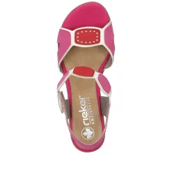 Sale Women'S Strappy Sandals Pink Ladies Heeled Shoes