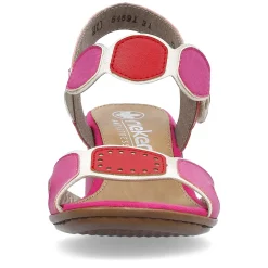 Sale Women'S Strappy Sandals Pink Ladies Heeled Shoes