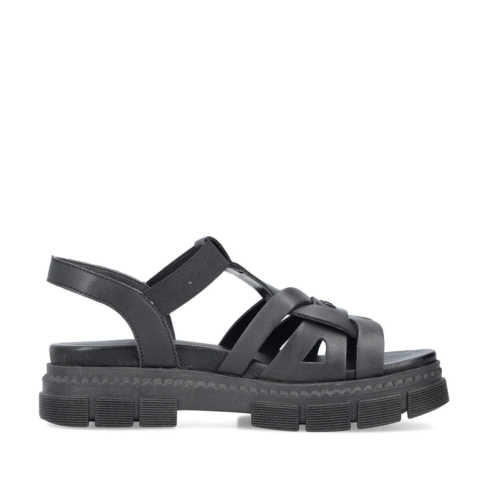 Online Women'S Strappy Sandals Asphalt Black Ladies Vegan