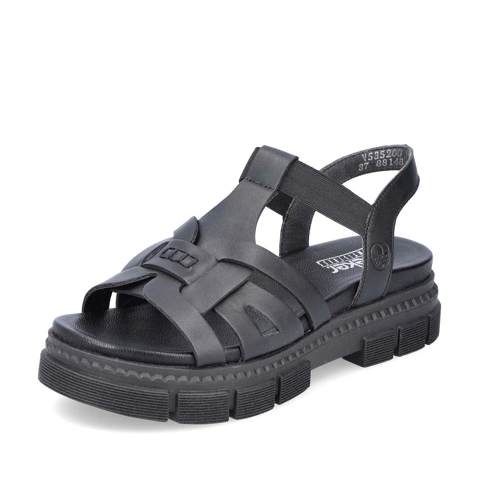 Online Women'S Strappy Sandals Asphalt Black Ladies Vegan