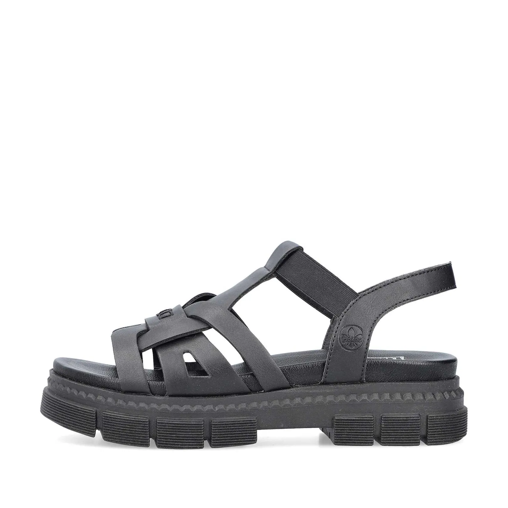 Online Women'S Strappy Sandals Asphalt Black Ladies Vegan