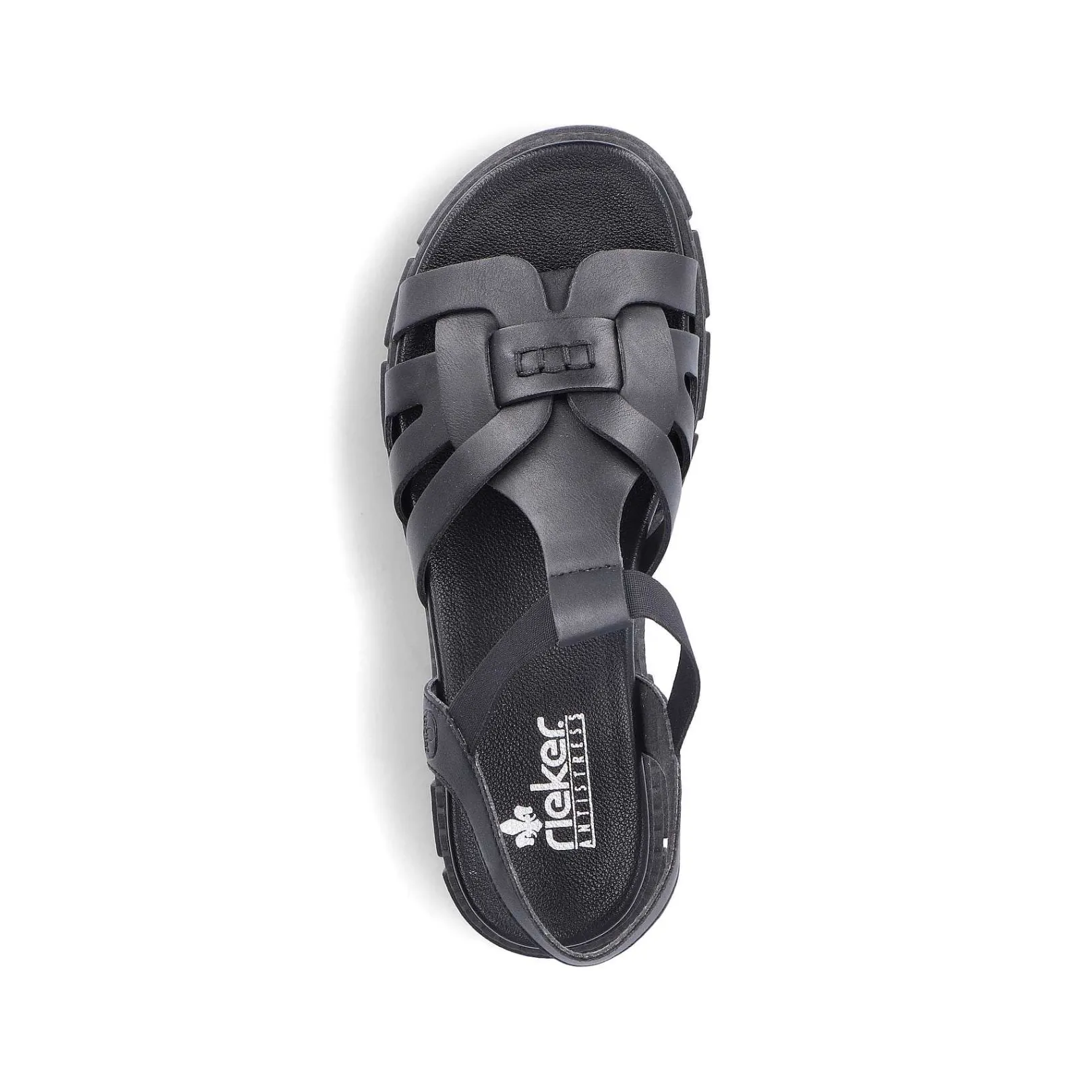 Online Women'S Strappy Sandals Asphalt Black Ladies Vegan