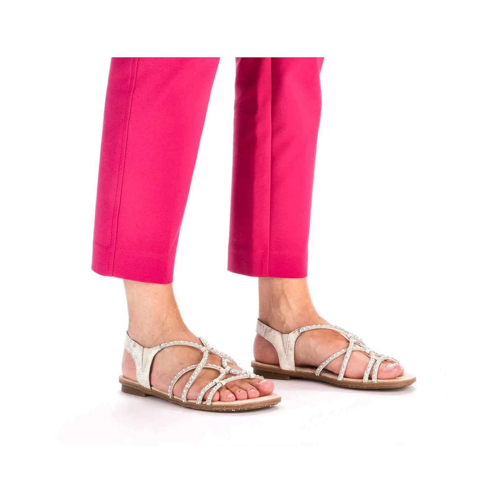 Outlet Women'S Strappy Sandals Light Beige Men'S Summer Shoes