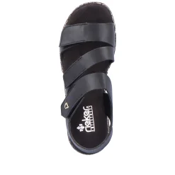 Discount Women'S Strappy Sandals Asphalt Black Ladies Vegan