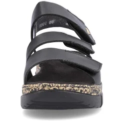 Discount Women'S Strappy Sandals Asphalt Black Ladies Vegan