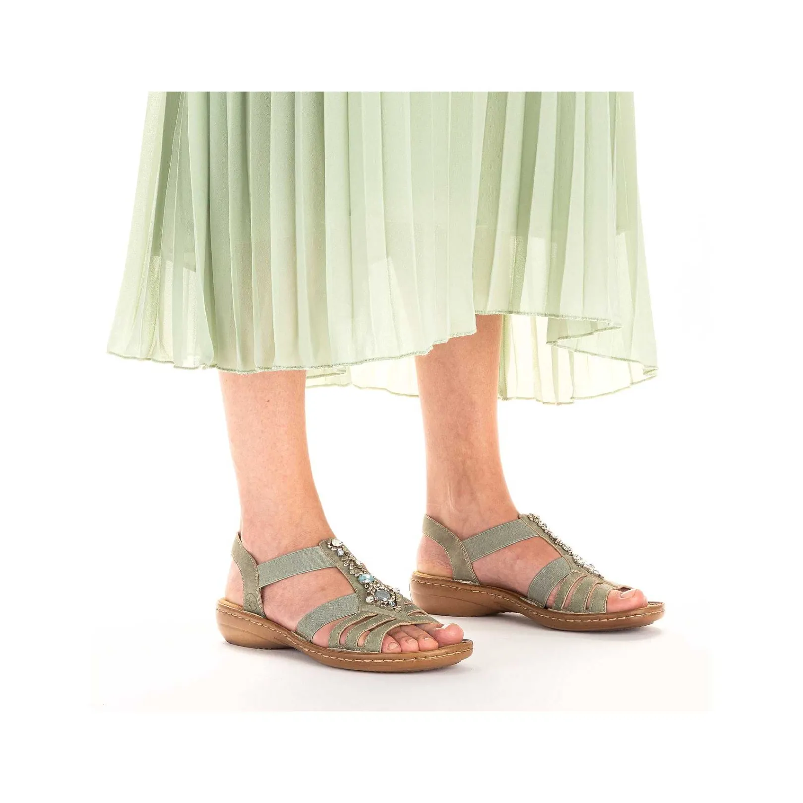 Outlet Women'S Strappy Sandals Mint Green Ladies Sandals & Sandals