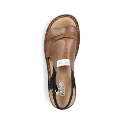 Women'S Strappy Sandals Nut Brown-Deep Black Ladies Sandals & Sandals