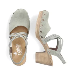 Best Women'S Strappy Sandals Mint Green Ladies Heeled Shoes