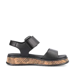 Outlet Women'S Strappy Sandals Midnight Black Ladies Sandals & Sandals