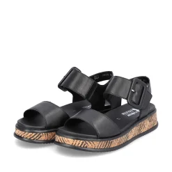 Outlet Women'S Strappy Sandals Midnight Black Ladies Sandals & Sandals