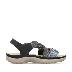 Discount Women'S Strappy Sandals Night Black Ladies Sandals & Sandals