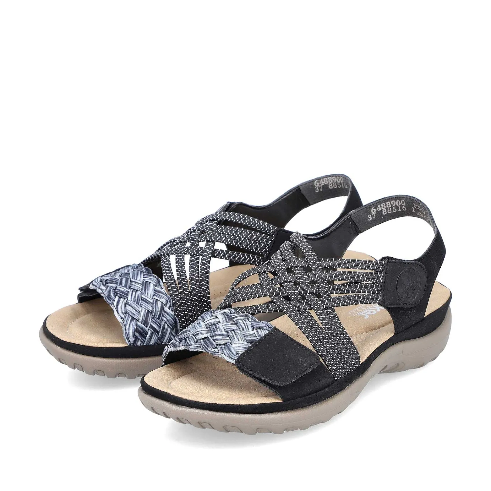 Discount Women'S Strappy Sandals Night Black Ladies Sandals & Sandals