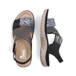 Discount Women'S Strappy Sandals Night Black Ladies Sandals & Sandals