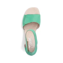 Clearance Women'S Strappy Sandals Leaf Green Ladies Heeled Shoes
