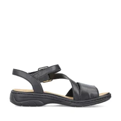 Sale Women'S Strappy Sandals Asphalt Black Ladies Sandals & Sandals