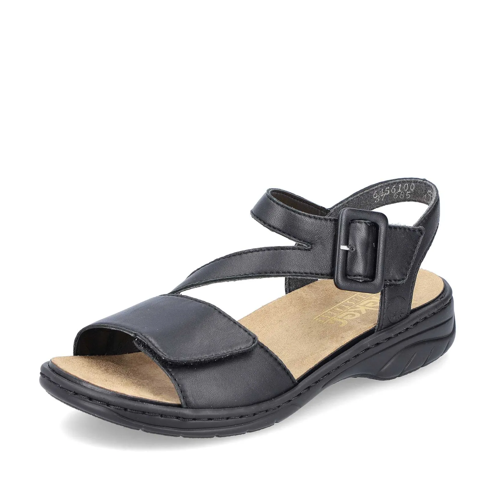 Sale Women'S Strappy Sandals Asphalt Black Ladies Sandals & Sandals