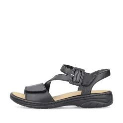 Sale Women'S Strappy Sandals Asphalt Black Ladies Sandals & Sandals
