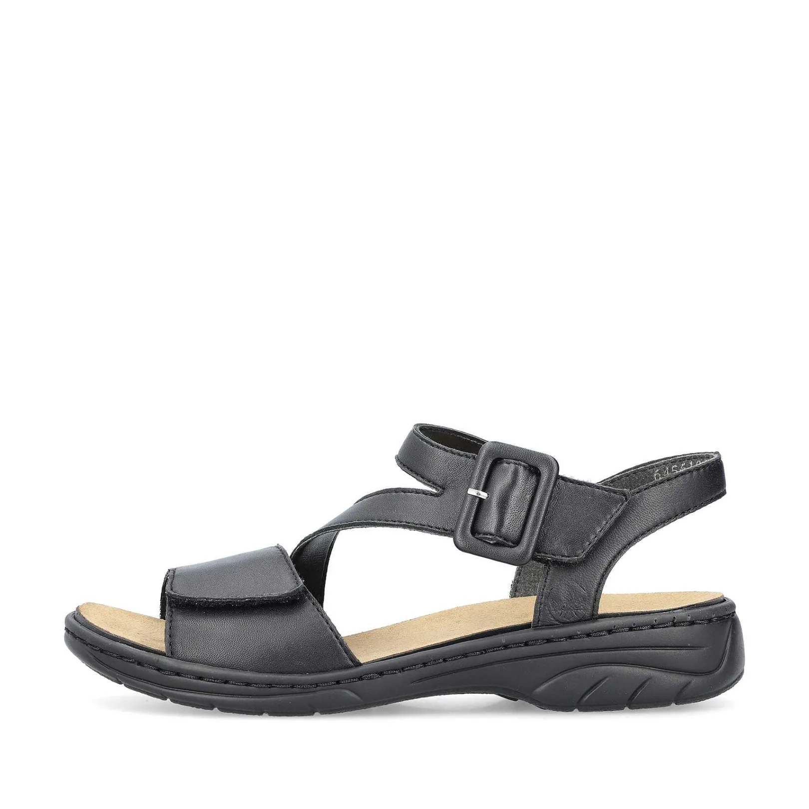 Sale Women'S Strappy Sandals Asphalt Black Ladies Sandals & Sandals
