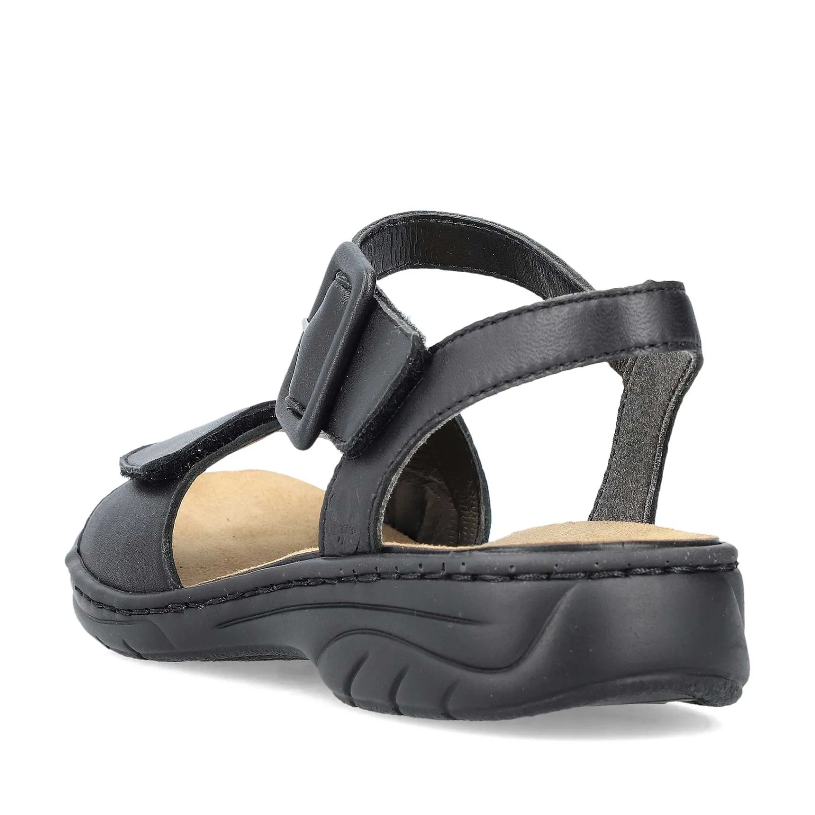 Sale Women'S Strappy Sandals Asphalt Black Ladies Sandals & Sandals