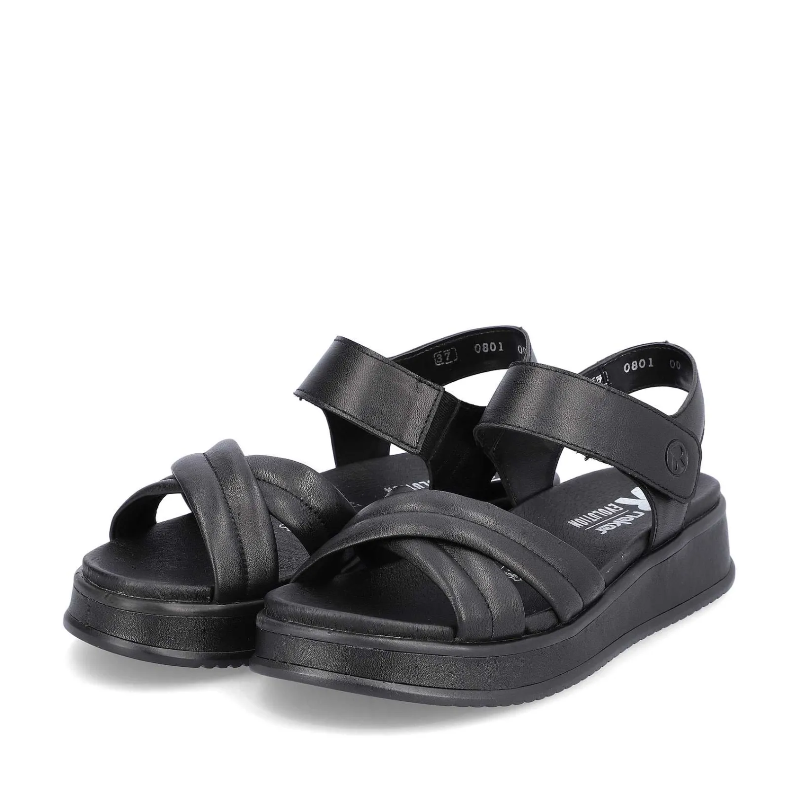 Discount Women'S Strappy Sandals Midnight Black Ladies Sandals & Sandals