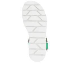 Hot Women'S Strappy Sandals Emerald Green Metallic Ladies Colorful Styles